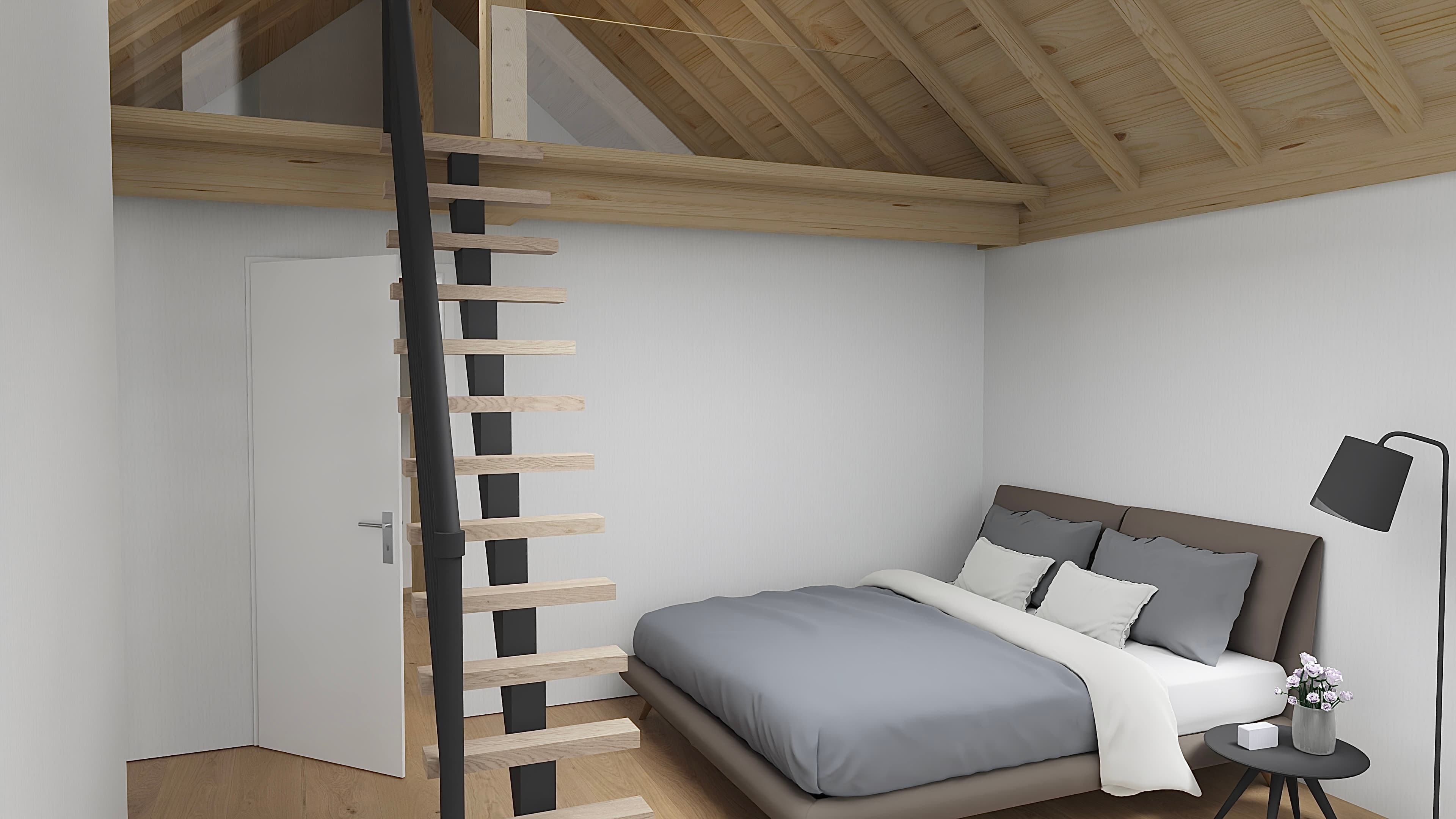 Haus 3: Schlafzimmer mit Galerie