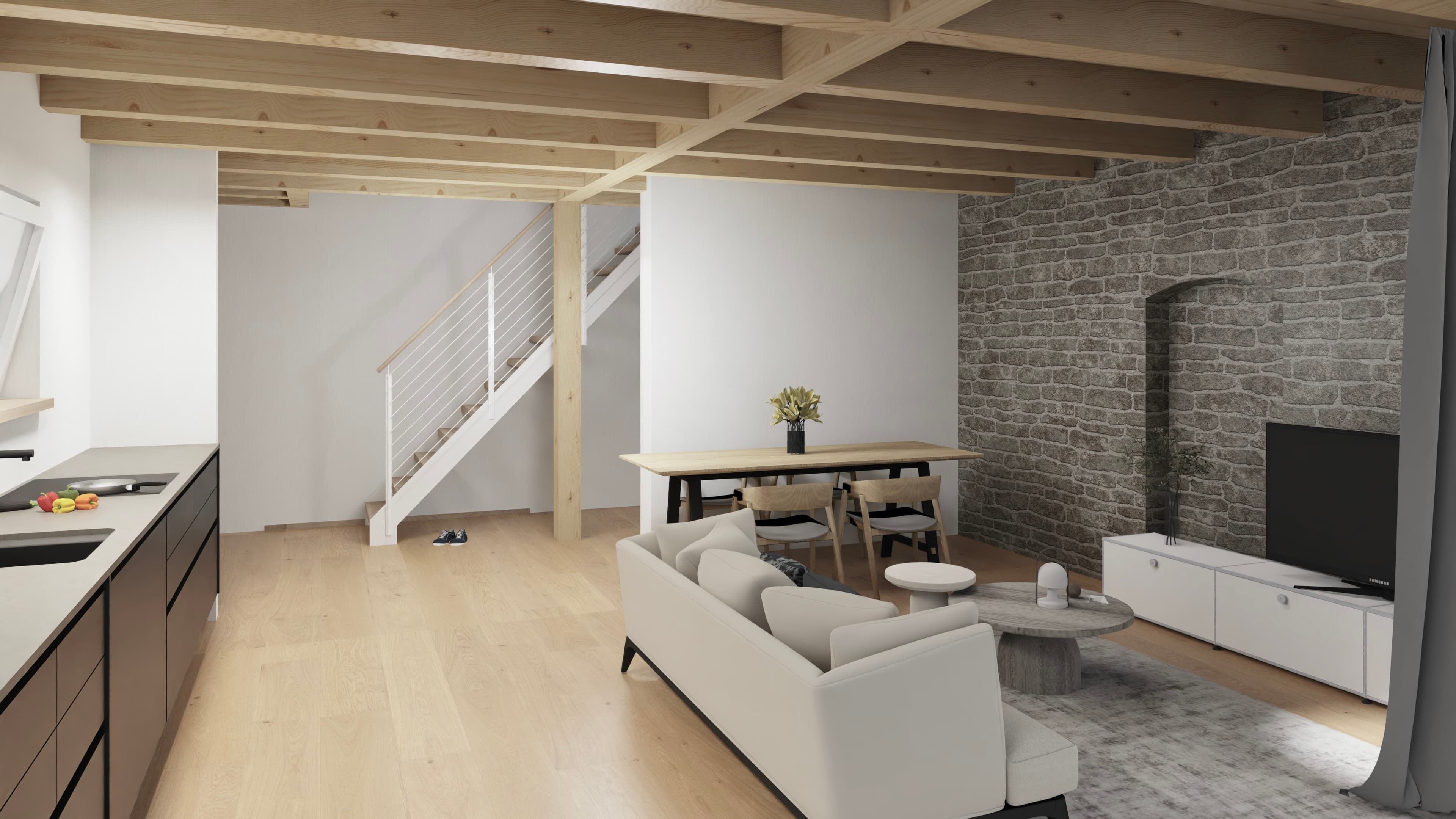 Haus 3: Wohnbereich (Richtung Treppe)